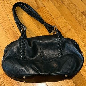 B makowski black leather bag